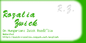 rozalia zwick business card